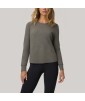 Grey round neck women's long-sleeved base layer