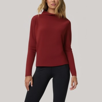 Red stand-up collar women's long-sleeved base layer