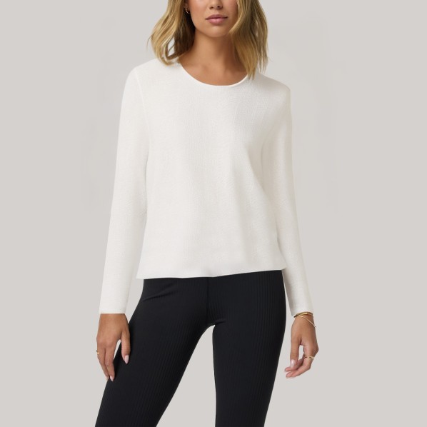 Jacquard detail women's long-sleeved base layer top