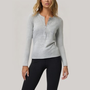 Grey slim-fit women's long-sleeved base layer