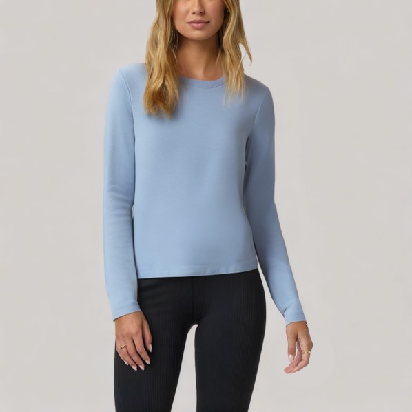 Blue versatile women's long-sleeved base layer