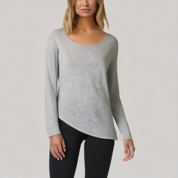 Round neck casual women's long-sleeved base layer
