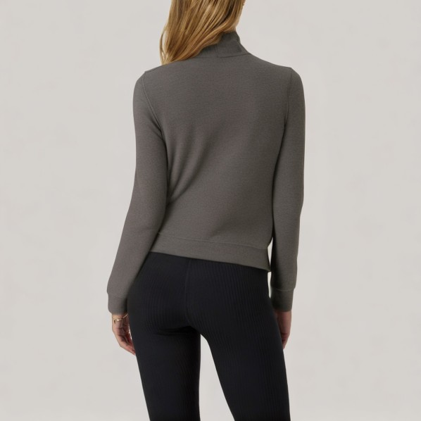 Warm knitted high-neck women's base layer