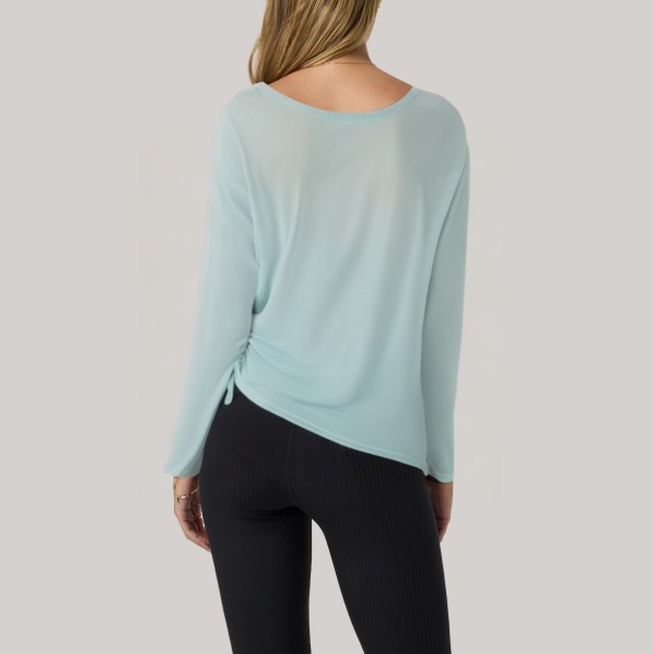 Asymmetrical design women's base layer top