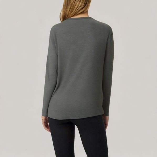 Round neck comfortable women's long-sleeved base layer