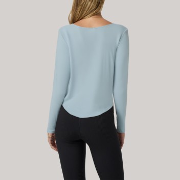 Simple V-neck women's long-sleeved base layer top