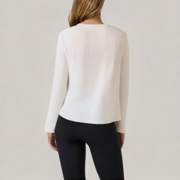 Jacquard detail women's long-sleeved base layer top
