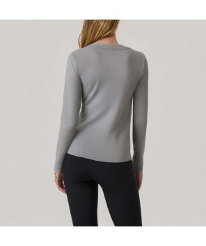 Fashionable fitted waist women's base layer top