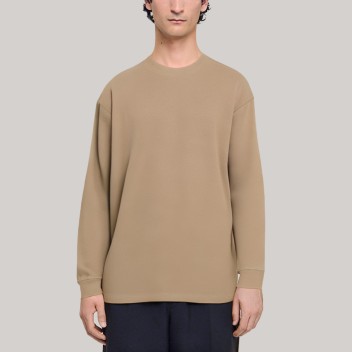 Crew neck loose men's long-sleeved base shirt