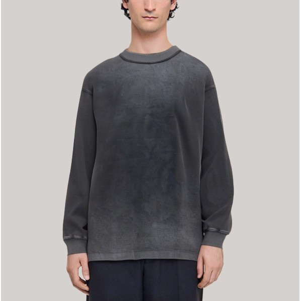 Retro loose men's long-sleeved base shirt