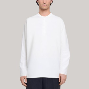 Solid color breathable men's long-sleeved base shirt