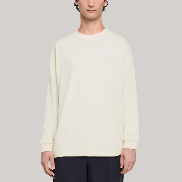 Versatile solid color loose men's base layer shirt