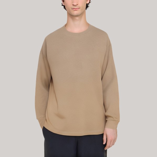 Crew neck loose men's long-sleeved base shirt