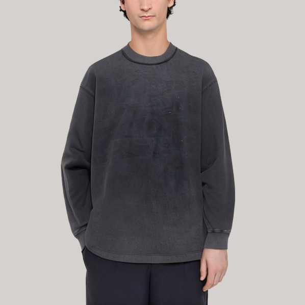 Retro loose men's long-sleeved base shirt