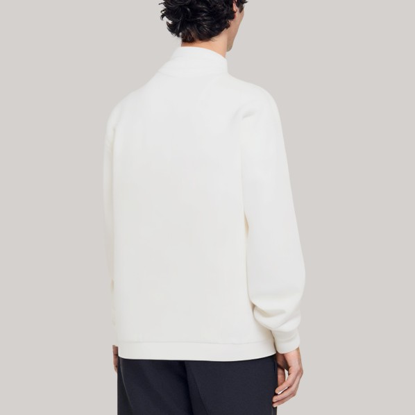 White turtleneck men's long-sleeved undershirt