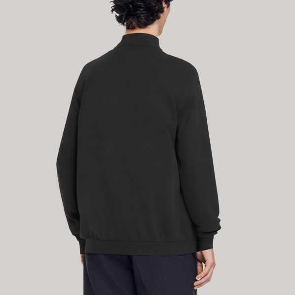 Black turtleneck comfortable men's base layer shirt