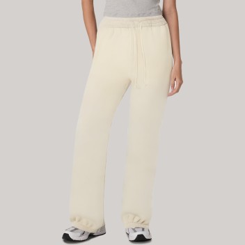 Beige elastic waist women's jogger pants