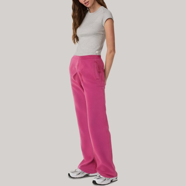 Pink acid-washed women's jogger pants