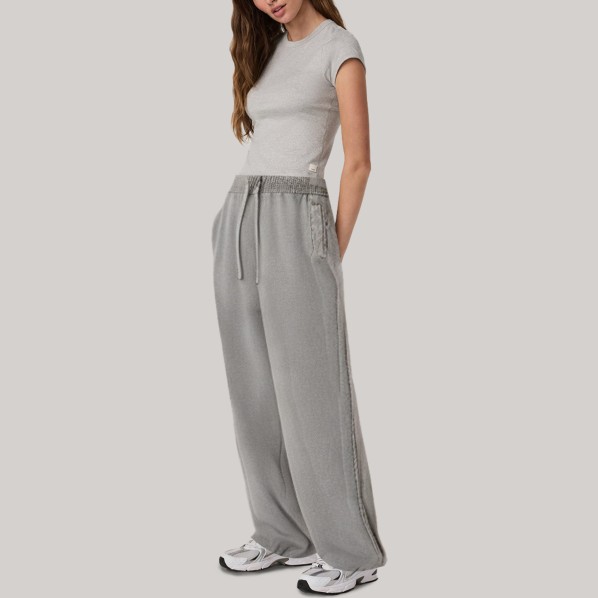 Retro washed drawstring women's jogger pants