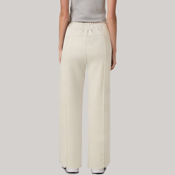 Beige soft straight leg women's sports pants
