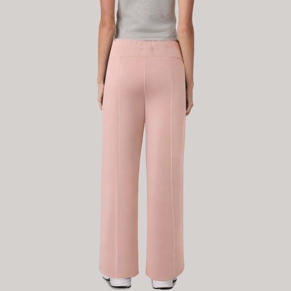 Pink straight-leg soft women's sweatpants