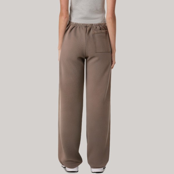 Brown soft drawstring women's sweatpants