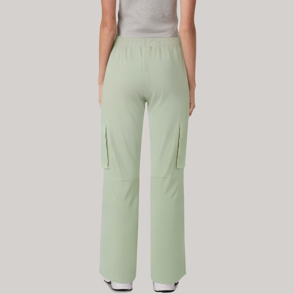 Green outdoor straight leg women's sports pants