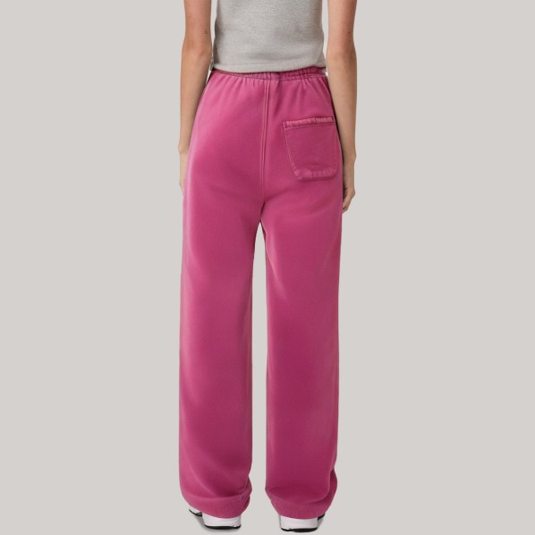 Pink acid-washed women's jogger pants