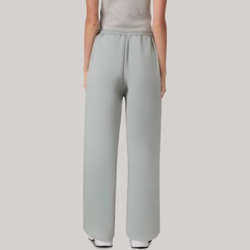 Grey soft drawstring women's sports pants