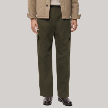 Elastic waist straight leg men's windproof pants