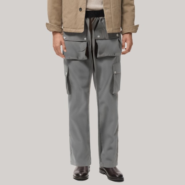 Outdoor grey men's workwear windproof pants