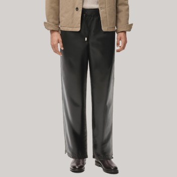 Grey side zipper wide-leg men's windproof pants