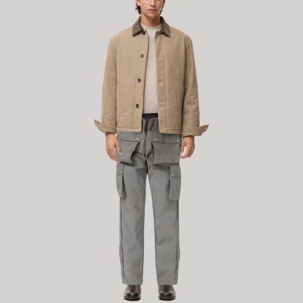 Outdoor grey men's workwear windproof pants