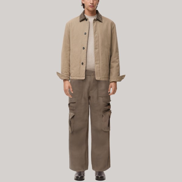 Retro waterproof multi-pocket men's windproof pants