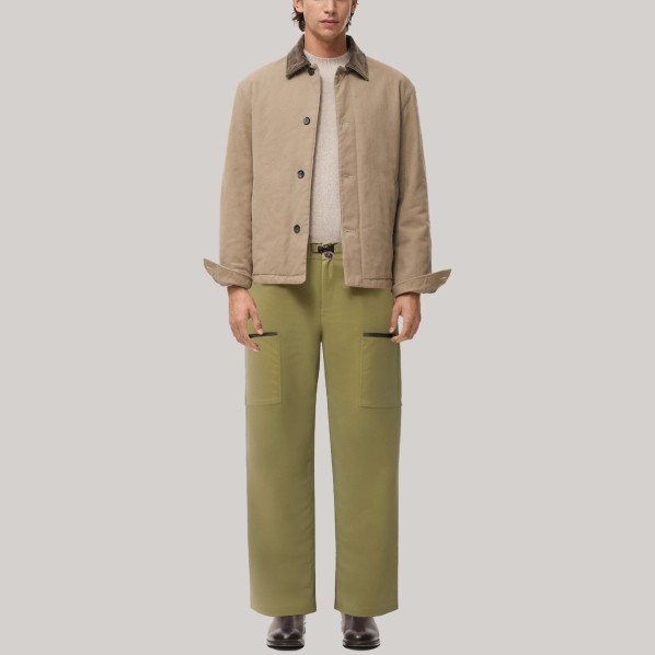 Green outdoor straight leg men's windproof pants