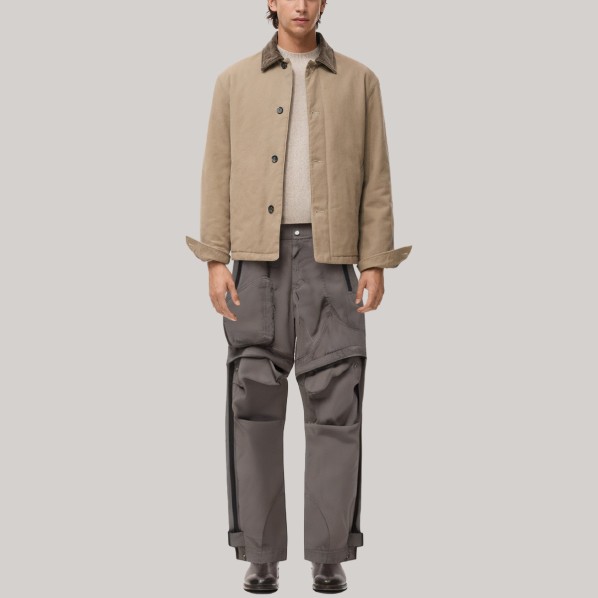 Gray multi-functional straight leg men's windproof pants