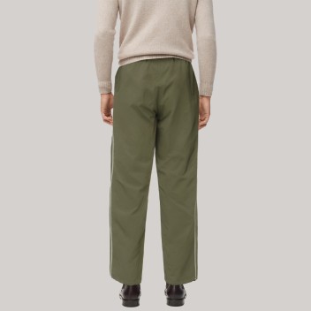 Green elastic waist loose men's windproof pants