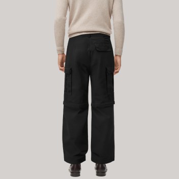 Casual black straight-leg men's windproof pants
