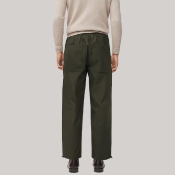 Elastic waist straight leg men's windproof pants