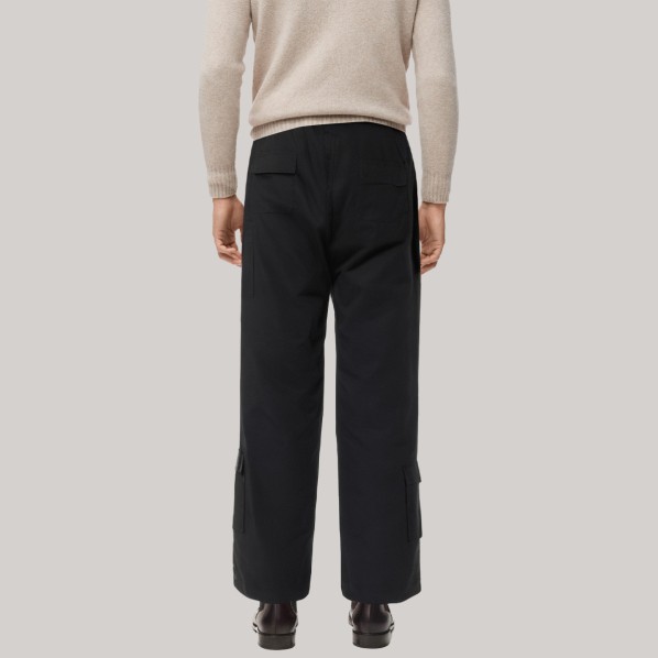 Lightweight black loose fit men's windproof pants