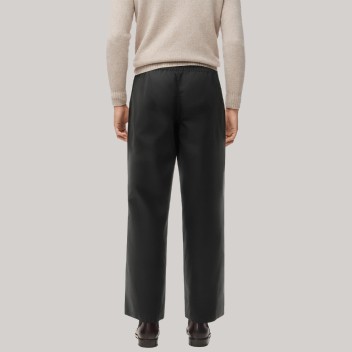 Grey side zipper wide-leg men's windproof pants