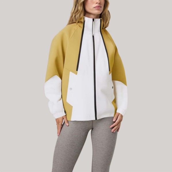 Color-blocked hiking and outdoor women's windproof jacket
