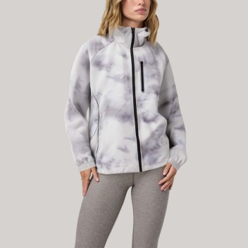 Fashionable printed loose-fitting women's windbreaker