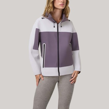 Comfortable hooded women's autumn windbreaker