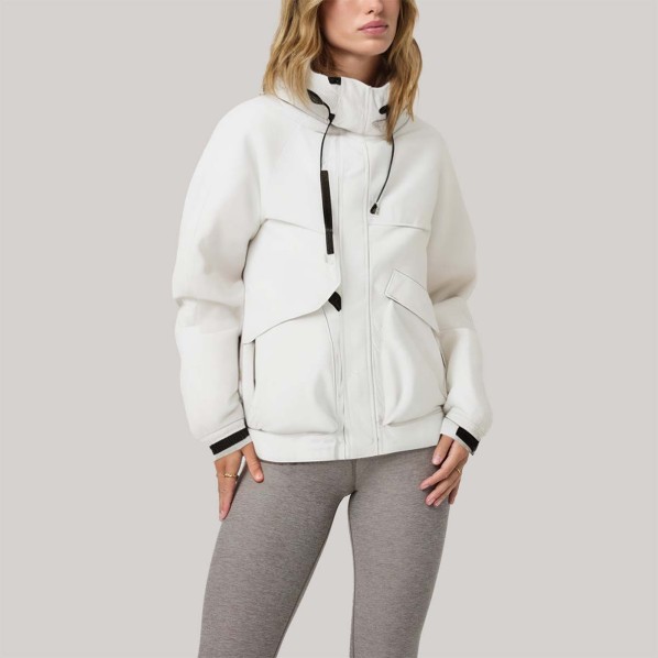 Minimalist design zipper women's windbreaker