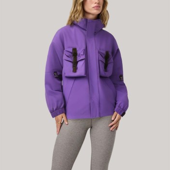 Purple autumn outdoor women's windbreaker