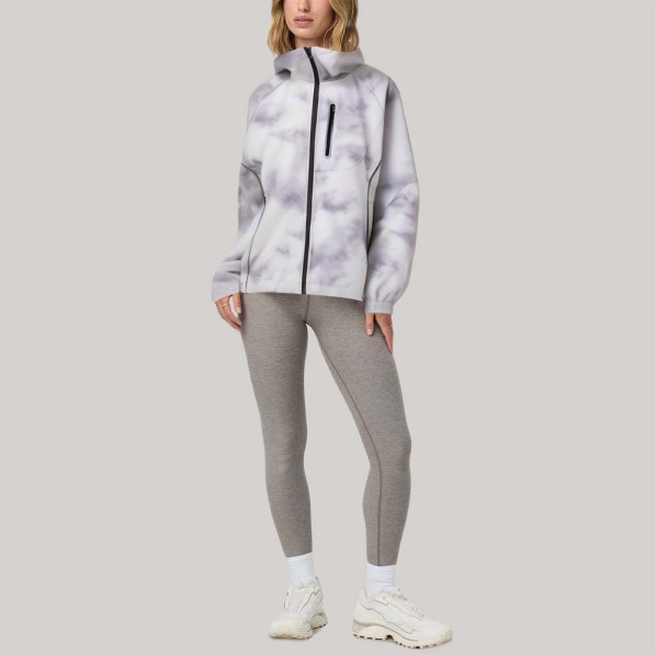 Fashionable printed loose-fitting women's windbreaker