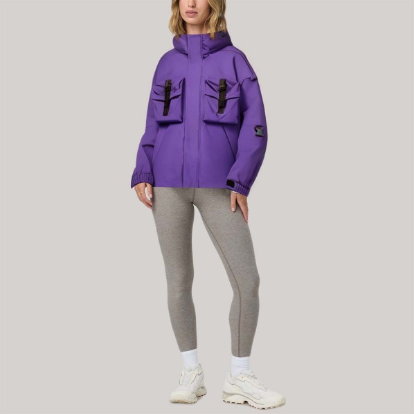 Purple autumn outdoor women's windbreaker