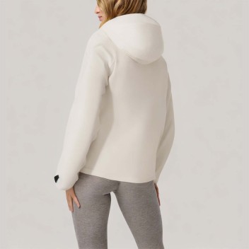 Trendy and simple hooded women's windbreaker