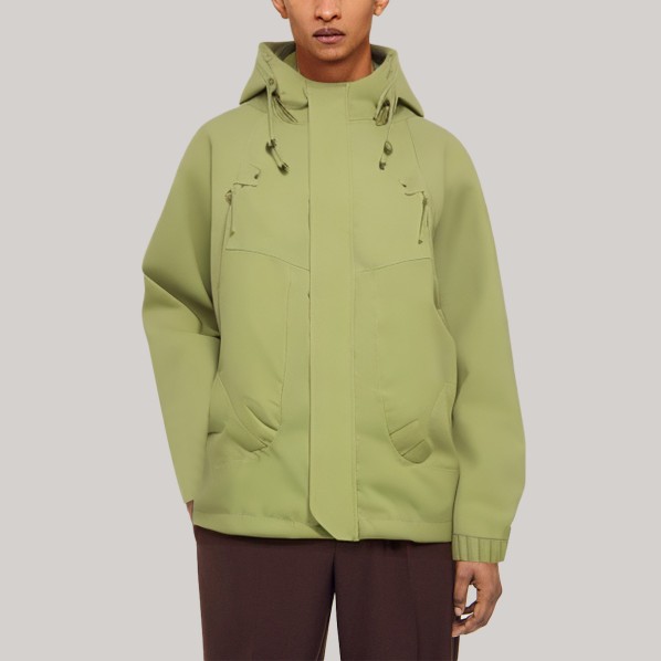 Lightweight hooded men's outdoor jacket